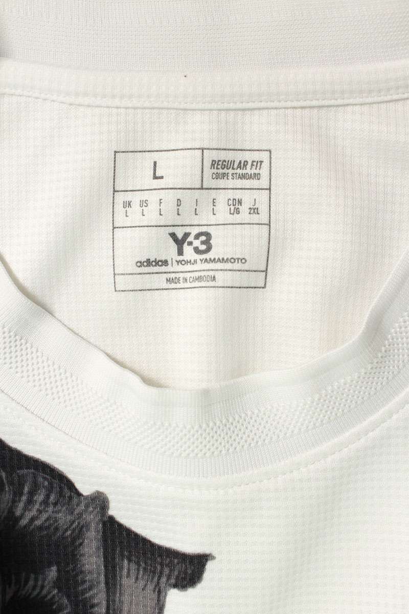 L IS Print T-Shirt White Size L