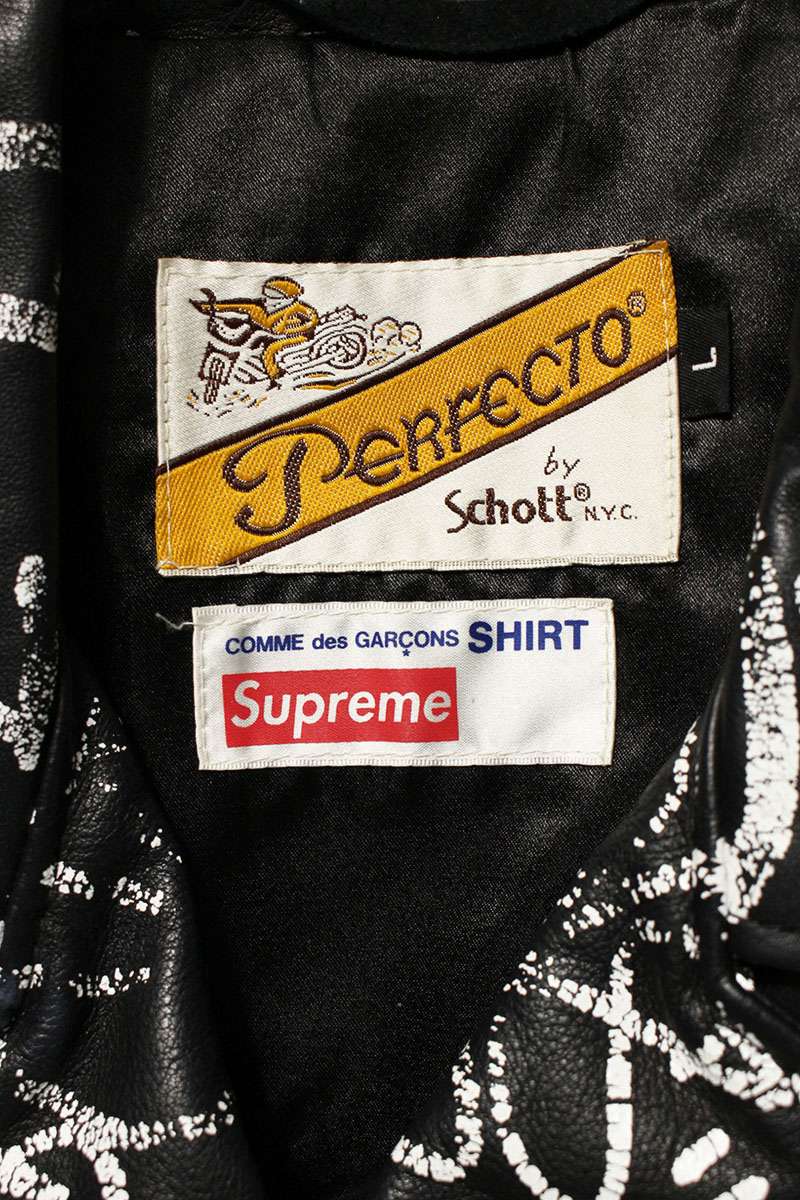 Supreme 18AW PAINTED PERFECTO LEATHER JACKET Size L