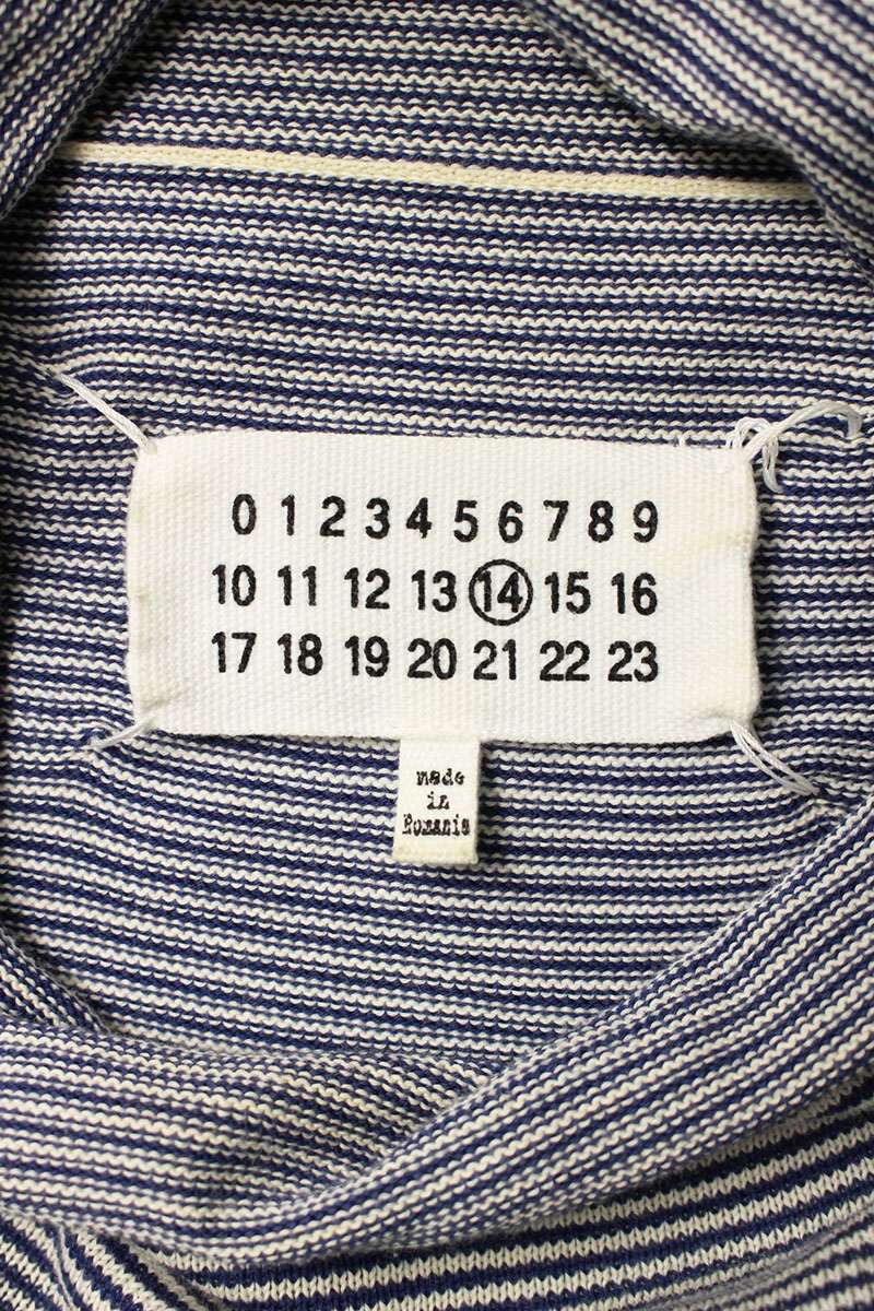 Maison Margiela High Neck Boarder Knit Sweater Size S