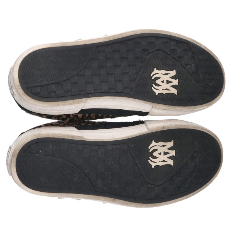 Amiri SUNSET SKATE LOW HARAKO leopard Sneakers Black x Beige x White Size 43