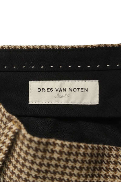 Dries Van Noten Wool Long Pants Brown Size 54