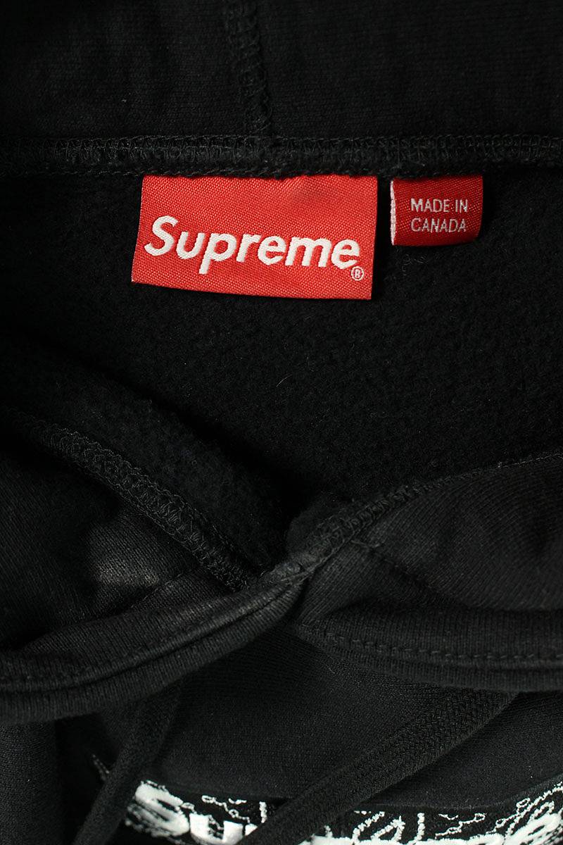 Supreme 19AW Bandana Box Logo Hooded Sweatshirt Black Size L