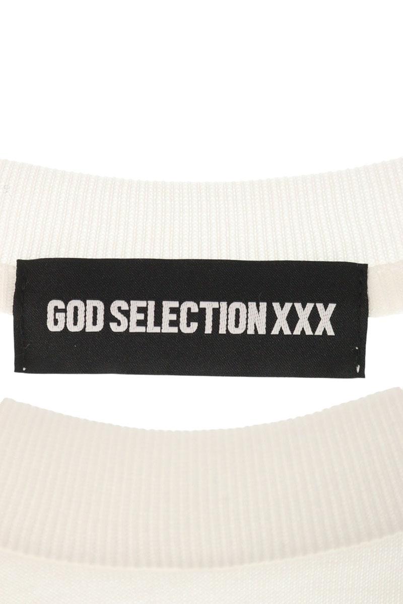 GOD SELECTION XXX Logo Print Long Sleeve T-Shirt White Size L