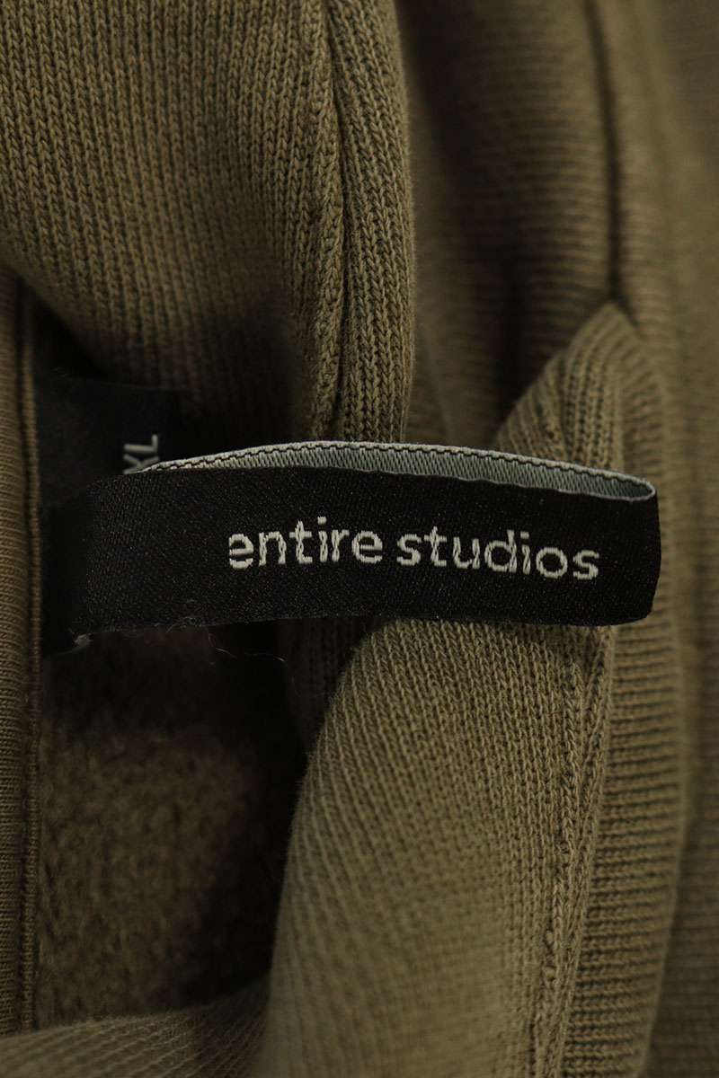Entire Studios Distressed Hoodie Green Size XL