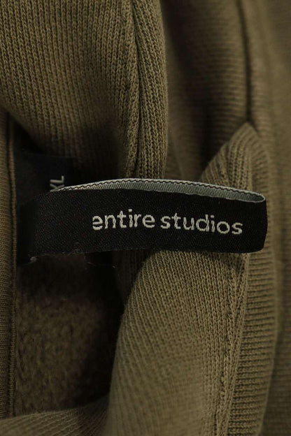 Entire Studios Distressed Hoodie Green Size XL
