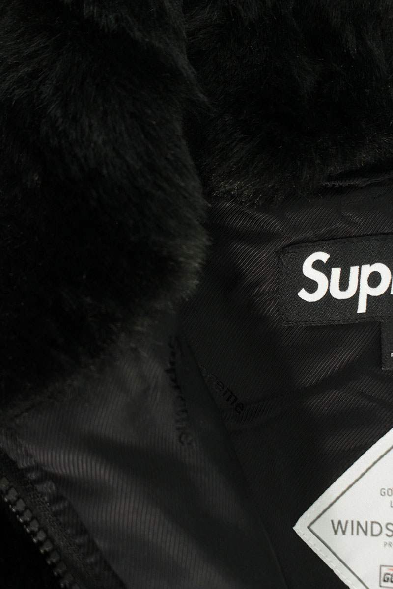 Supreme 24AW Faux Fur Hooded Jacket Blouson Black Size S