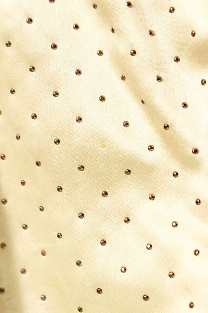 Saint Laurent Paris Silk Stud Blouson Red x Beige Size 46