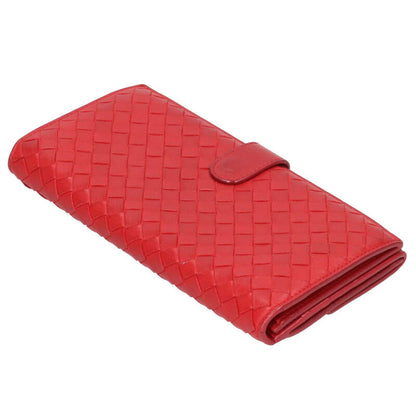 Bottega Veneta Leather Wallet Red