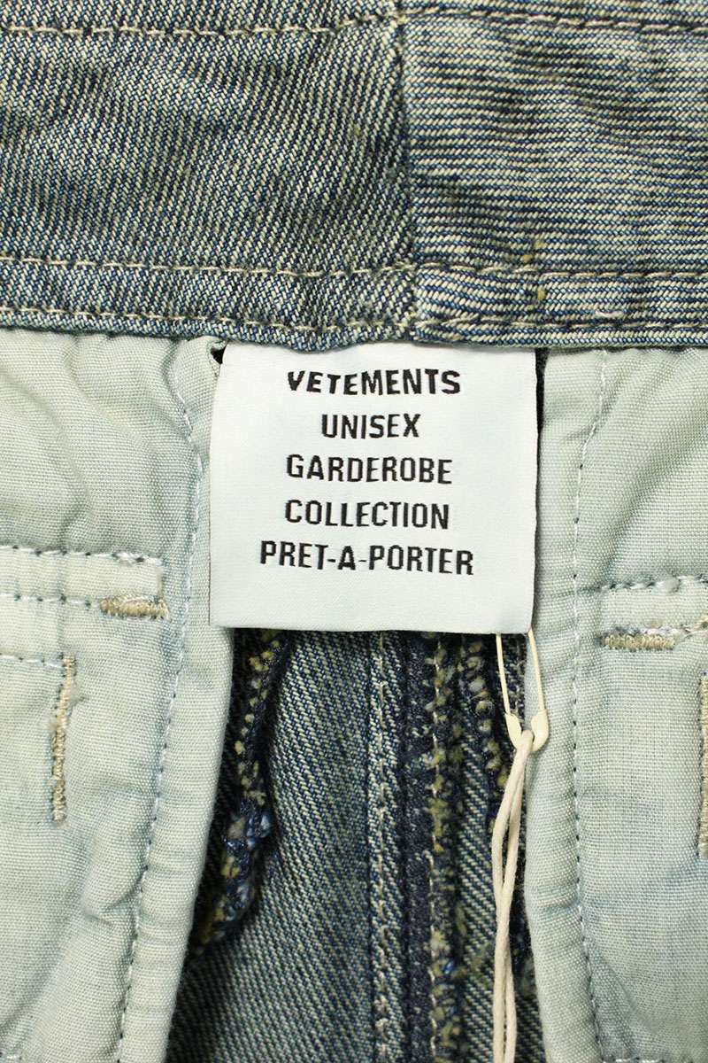 Vetements 25AW G HIPHOP Cargo Denim Pants Blue Size 29