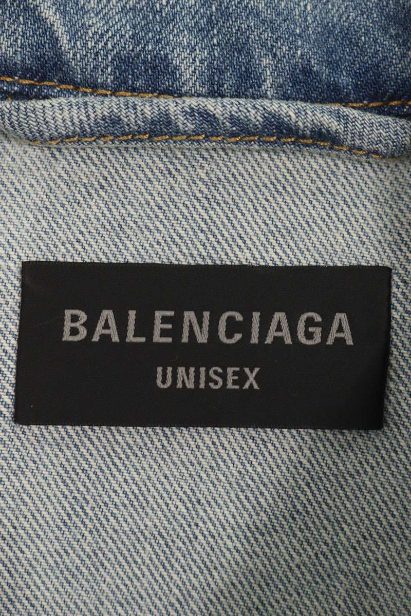 BALENCIAGA Vintage Oversized Denim Jacket Blue Size M