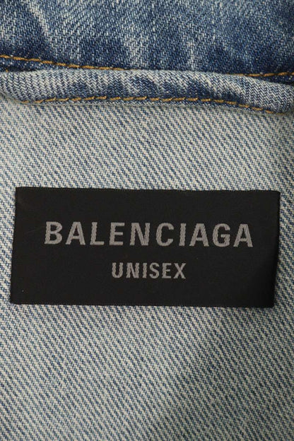 BALENCIAGA Vintage Oversized Denim Jacket Blue Size M