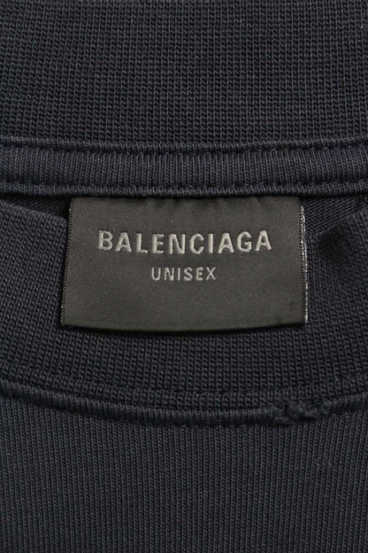 Balenciaga 23AW BE KIND Print Distressed T-Shirt Black Size 1
