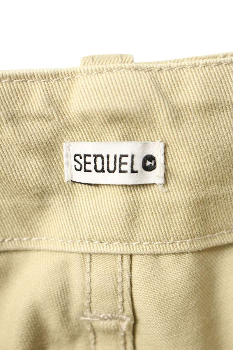 SEQUEL 23SS Logo Print Pants Beige Size US 30