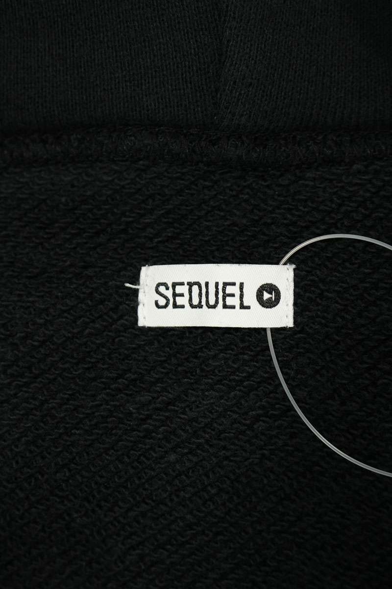SEQUEL 24AW Print Hoodie Black Size XL