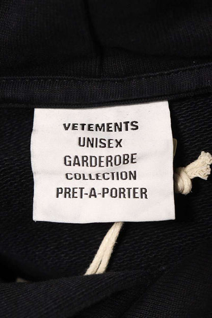 Vetements 25AW COF LOGO OVERSIZED Pullover Hoodie Black Size XS