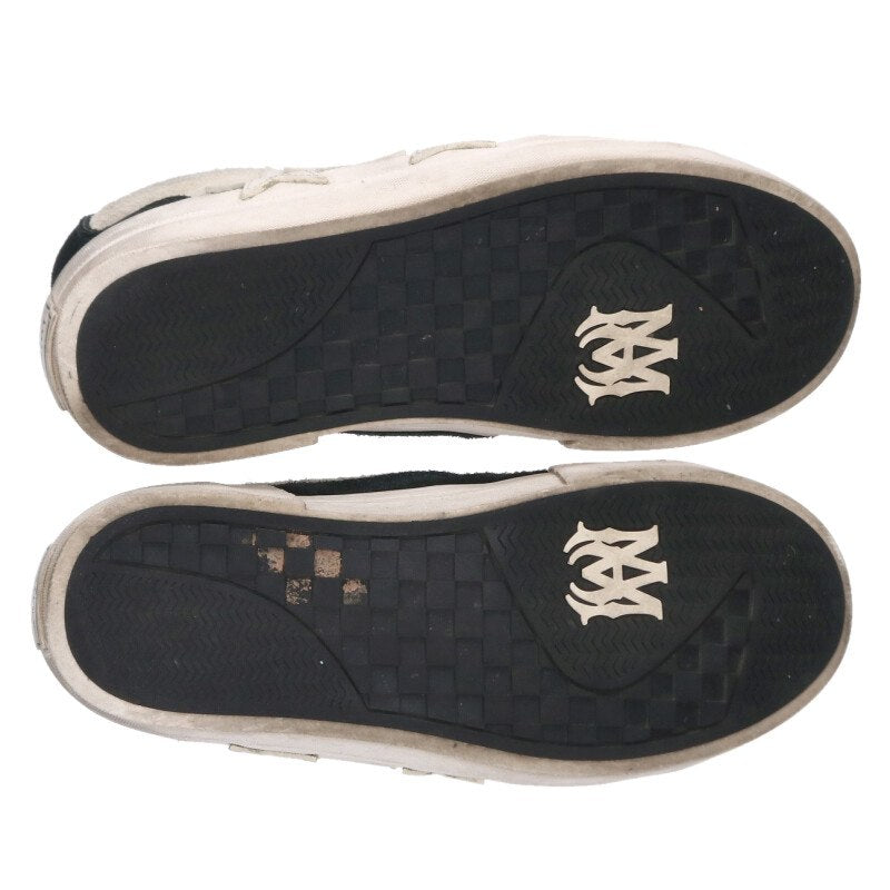Amiri SUNSET SKATE LOW Leather Sneakers White x Black Size 43