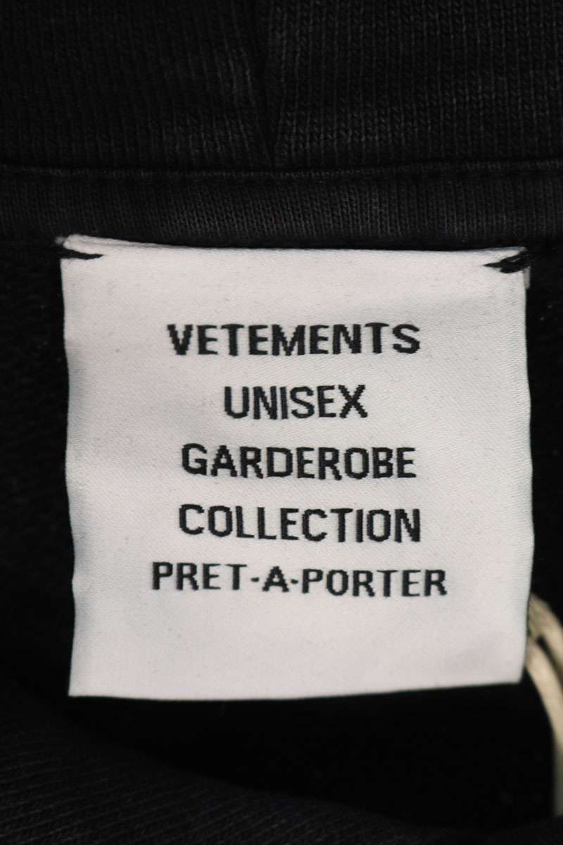 Vetements 24AW Logo Hoodie Black x White Size M