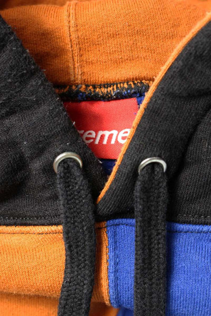 Supreme 18AW Pullover Hoodie Black x Blue x Orange Size XL