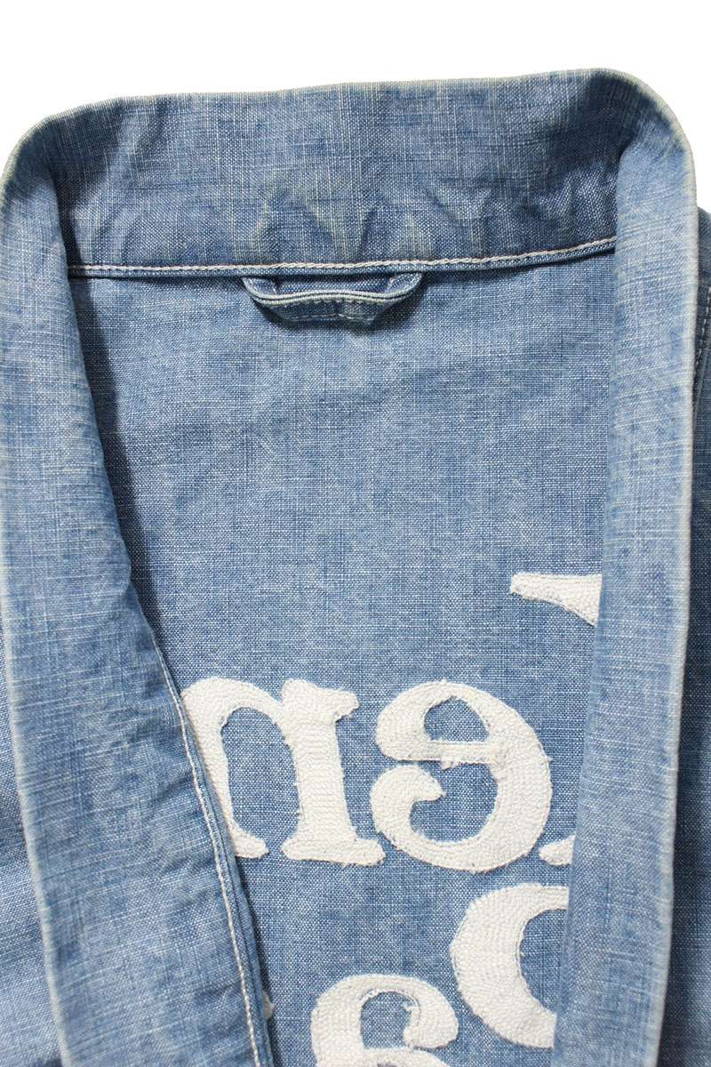 Kenzo Logo Embroidered Denim Jacket Blue Size XL