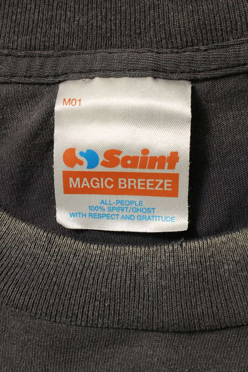 Saint Michael 25AW Print T-Shirt Black Size XL