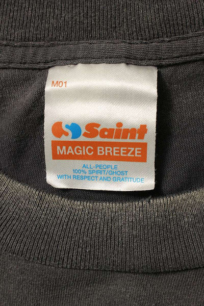 Saint Michael 25AW Print T-Shirt Black Size XL