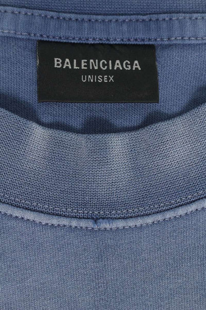 Balenciaga 24SS Logo Oversized T-Shirt Blue Size 2
