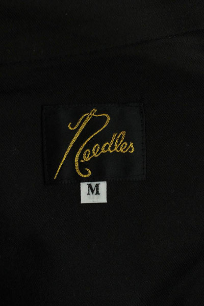 Needles Logo Embroidered Flare Long Pants Black x Yellow Size M