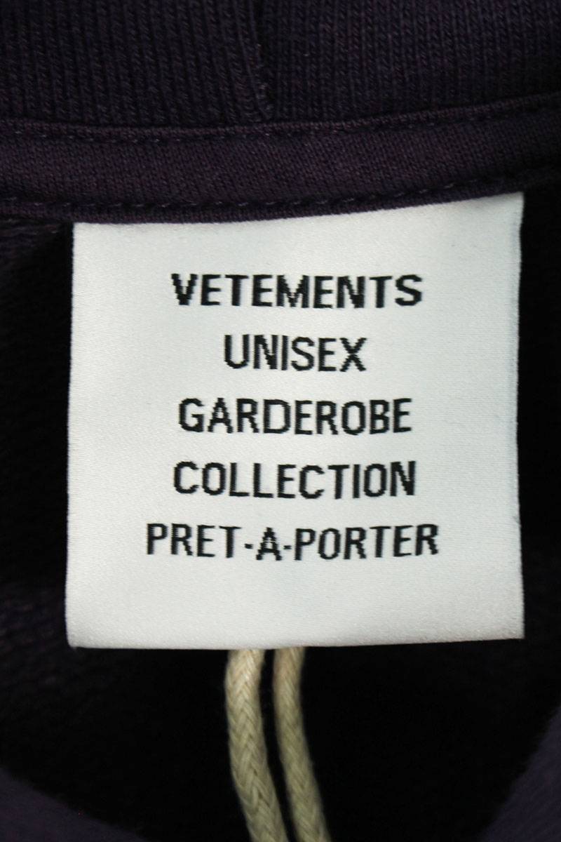 Vetements 23AW PURPLE PARIS Logo Print Hoodie Purple Size XS