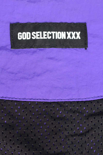GOD SELECTION XXX Back Logo Half Zip Blouson Purple Size L