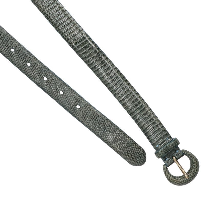 Ralph Lauren Lizard Skin Narrow Belt Green Size ONE SIZE