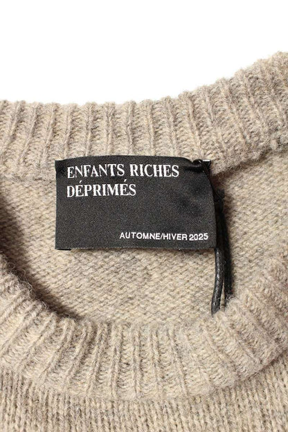 Enfants Riches Deprimes Embroidered Knit Sweater Gray Size M