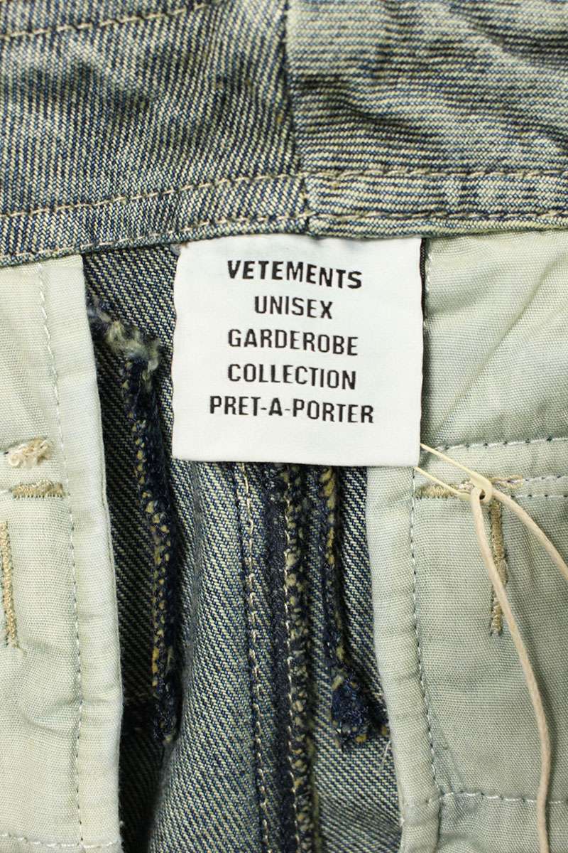 Vetements 25AW G HIPHOP Cargo Denim Pants Blue Size 31