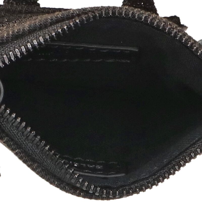 Balenciaga Lucagool Rhinestone denim card case Black One Size