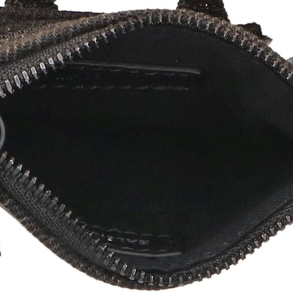 Balenciaga Lucagool Rhinestone denim card case Black One Size