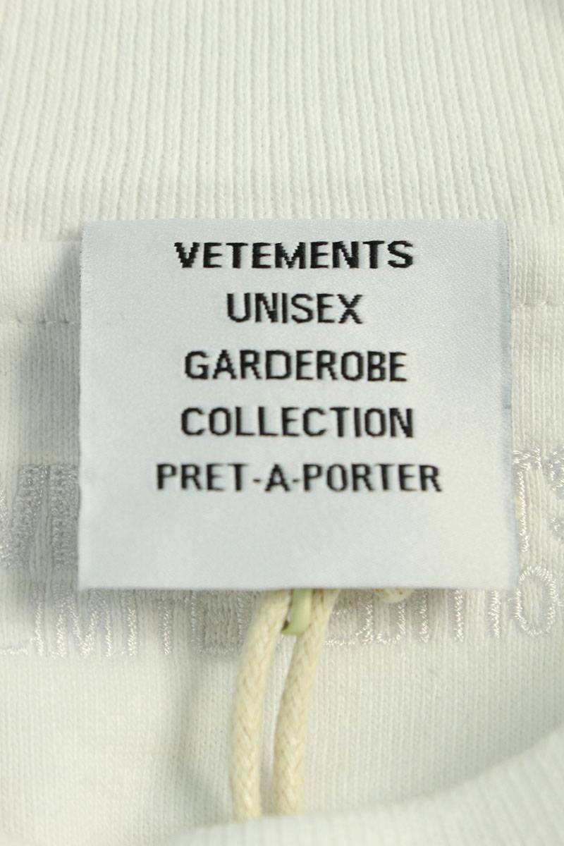 Vetements 23AW WHITE Logo Long Sleeve T-Shirt White Size S