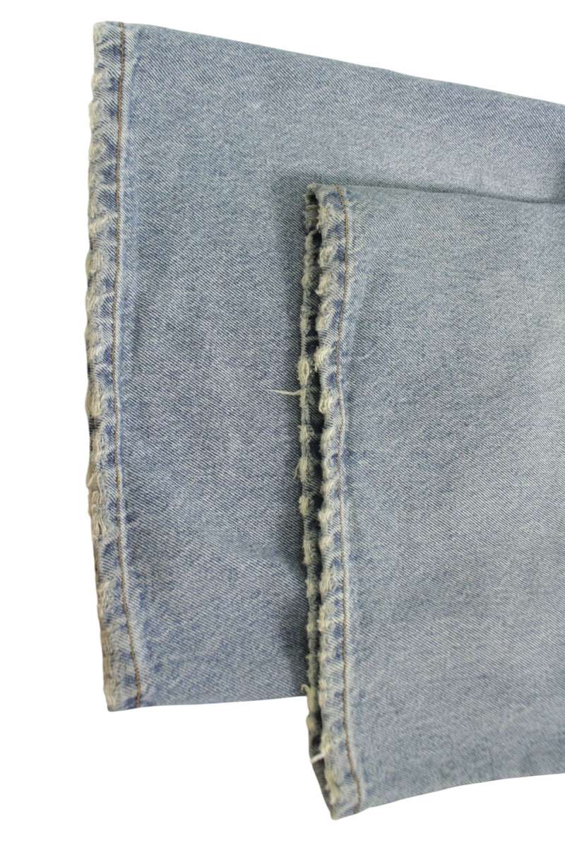 BALENCIAGA Distressed Baggy Wide Jeans Blue Size 26