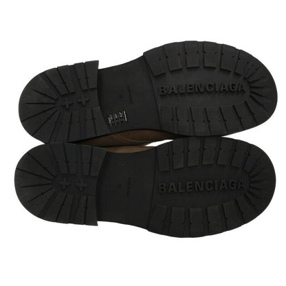 BALENCIAGA Track Derby Suede Shoes Beige Size 8.5