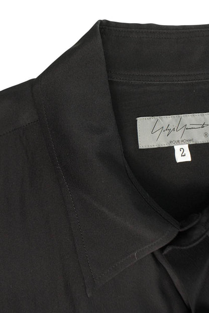 YOHJI YAMAMOTO POUR HOMME 22SS Print Long Sleeve Shirt Black Size 2