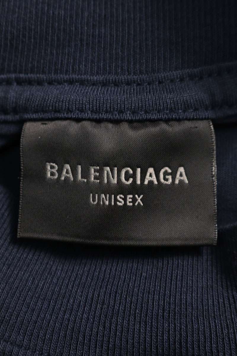 Balenciaga BB Be different Print Hoodie Black x White x Blue Size 2