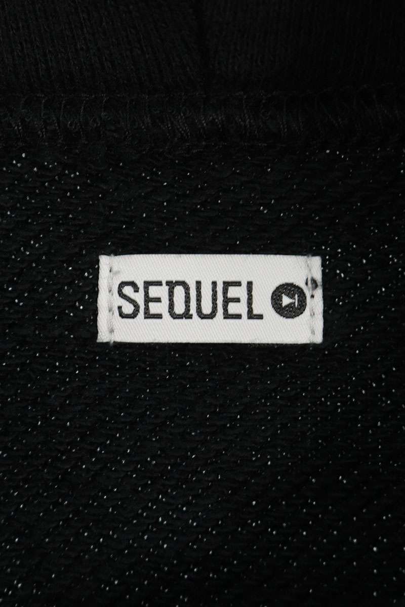SEQUEL 23AW Print Zip Up Hoodie Black Size XL