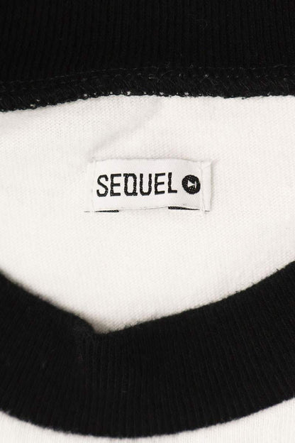 SEQUEL Logo Print Long Sleeve T-Shirt Black x White Size XL