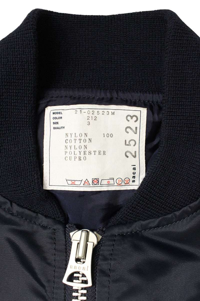 Sacai 21SS MA-1 Blouson Blue x Green Size L