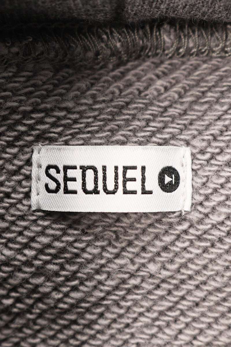 SEQUEL 23AW Print Zip Up Hoodie Gray Size XL