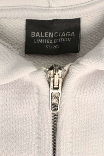Balenciaga BFRND Zip Hoodie Gray Size M