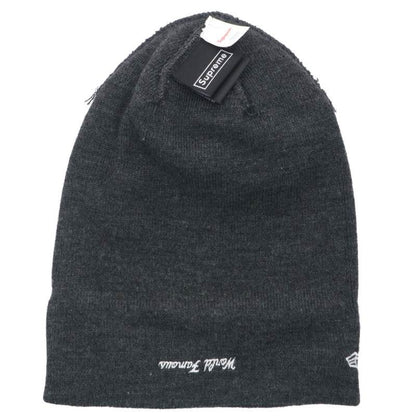 Supreme x New Era Box Logo Beanie Logo Hat Gray Size ONE SIZE