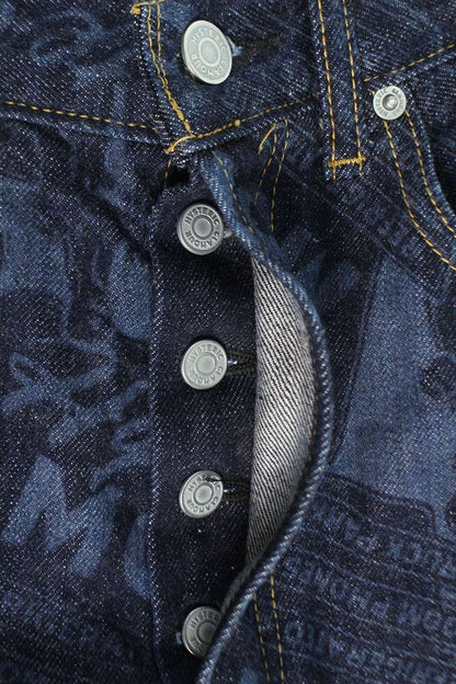 Hysteric Glamour All-Over Print Denim Pants Blue Size 28