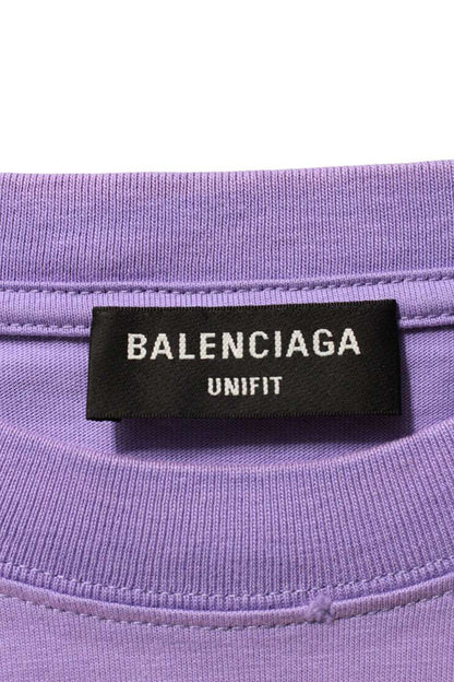 Balenciaga Logo Print T-Shirt Purple Size XXS