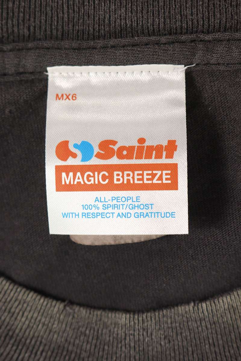Saint Michael Vintage Print T-Shirt Black Size M
