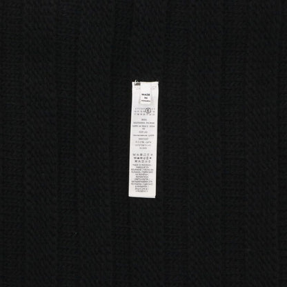 MM6 Logo Patch Distressed Scarf Black