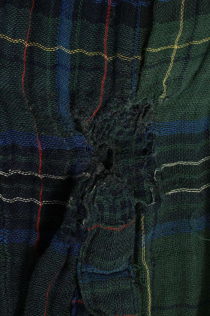 Vintage Chrome hearts Tops - Chrome Hearts Cross Check Pattern Long Sleeve Shirt Size XS Green x Silver - Authentic Archive
